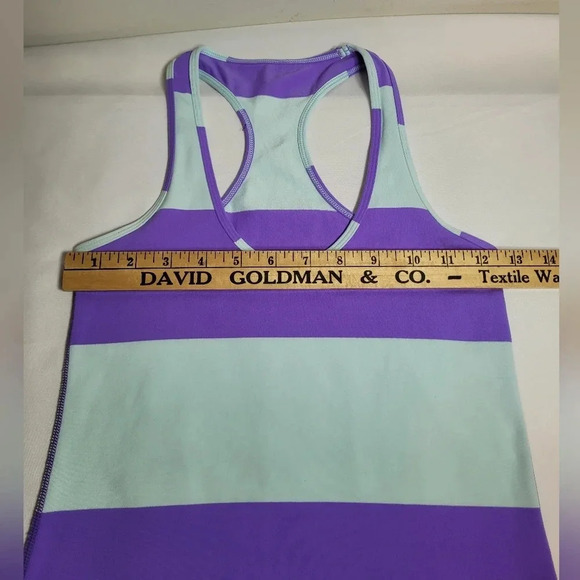 Lululemon Cool Racerback Bold Stripe Power Purple sz 2 - Picture 4 of 6